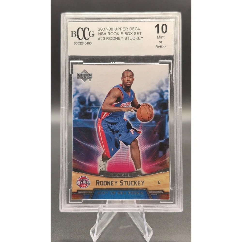2007 Upper Deck Rodney Stuckey 23 NBA Rookie Box Set Base RC BCCG 10 Pistons